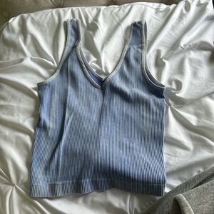 Rue21 Gray Ribbed Sleeveless Tank Top